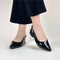 Flat Lizandra Negro Charol