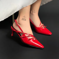 Stiletto Farah Rojo Charol